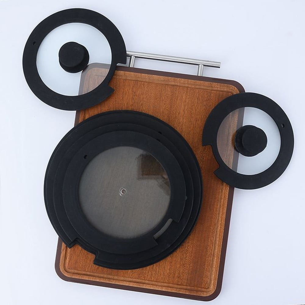 Sleek Black White Silicone Lids Available in Size Range of 18cm to 26cm B 20CM