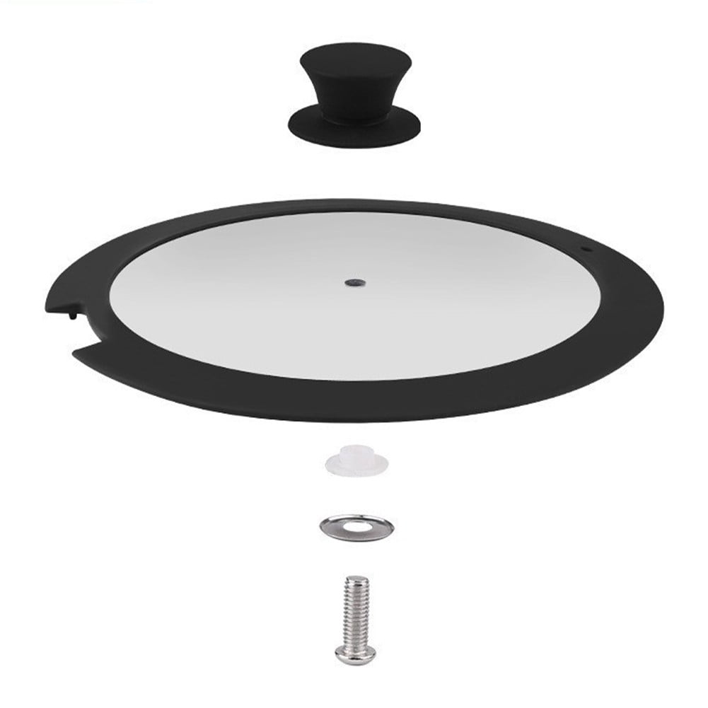 Sleek Black White Silicone Lids Available in Size Range of 18cm to 26cm B 20CM