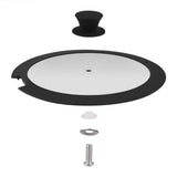 Sleek Black White Silicone Lids Available in Size Range of 18cm to 26cm B 20CM