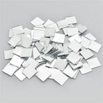 100Pcs Self-Adhesive Real Glass Mini Square Mirror Mosaic Tiles Sticker Bathroom Diy Handmade Craft Home Decoration 10X10Mm Rose gold