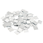 100Pcs Self-Adhesive Real Glass Mini Square Mirror Mosaic Tiles Sticker Bathroom Diy Handmade Craft Home Decoration 10X10Mm Rose gold