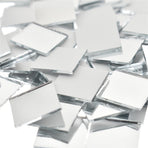 100Pcs Self-Adhesive Real Glass Mini Square Mirror Mosaic Tiles Sticker Bathroom Diy Handmade Craft Home Decoration 10X10Mm Rose gold