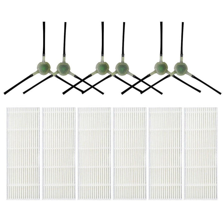 Upgrade Your Cleaning Experience with Replacement Filters and Side Brushes for EICOBOT R20 Robot Vacuum Cleaner
