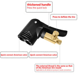 Air Pump Adapter Air Pump Valve 6Pcsｂicycle Bike Tyre Tube Replacement Presta Dual Head Air Pump Adapter Valve As Shown - Top-Down View