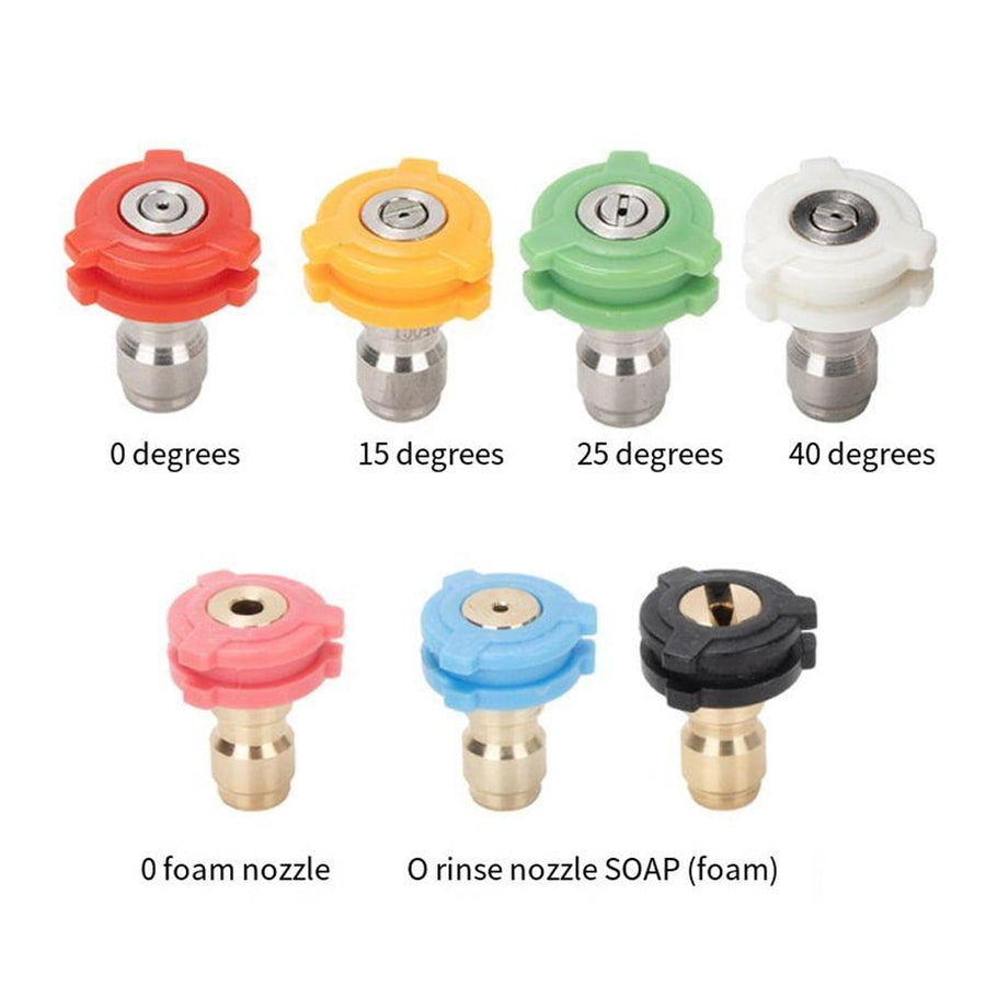 Car Washing Machine 1/4 Nozzle High Pressure Nozzle Fan-Shaped Quick Fittings 1.6 mm