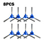 8Pcs Side Brushes For Ionvac Smartclean 2000 Robovac Vacuum Cleaner Household Vacuum Cleaner Brush Replace Attachment As Shown