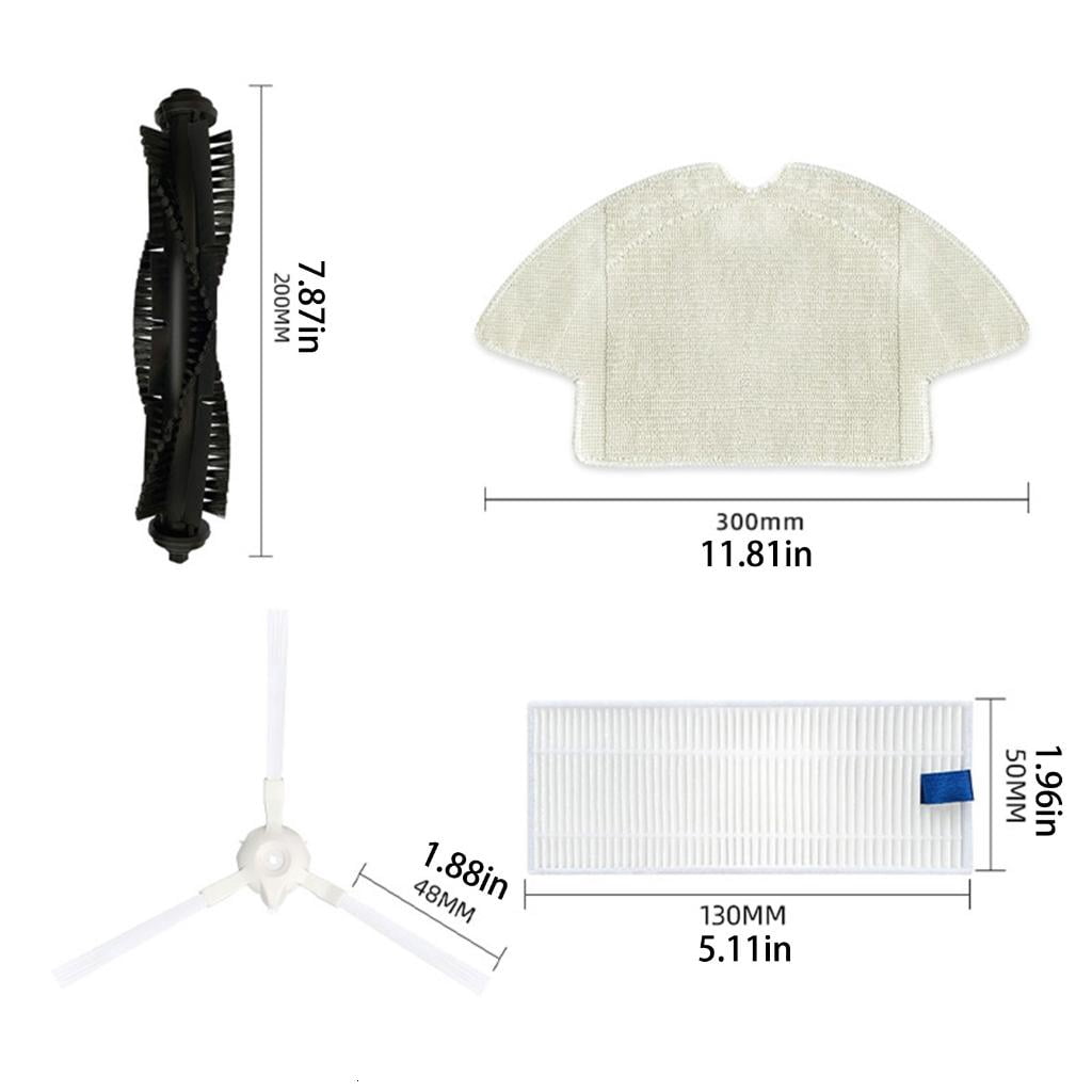 Side Brush Robot Vacuum Accessory Robot Replacement Sweeper Tools Mop Pad Replacement Part Filter for 360