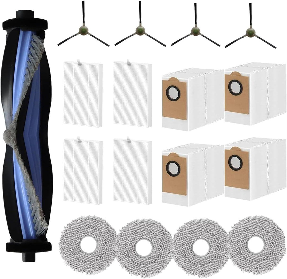 Replacement Parts for Lefant M3 Robot Vacuum Cleaner Accessories kit, 17Pcs 1 Main Brush 4 HEPA Filter 4 Mop Pad 4 Dust Bag 4 Side Brush$$Household Cleaning Products & Supplies