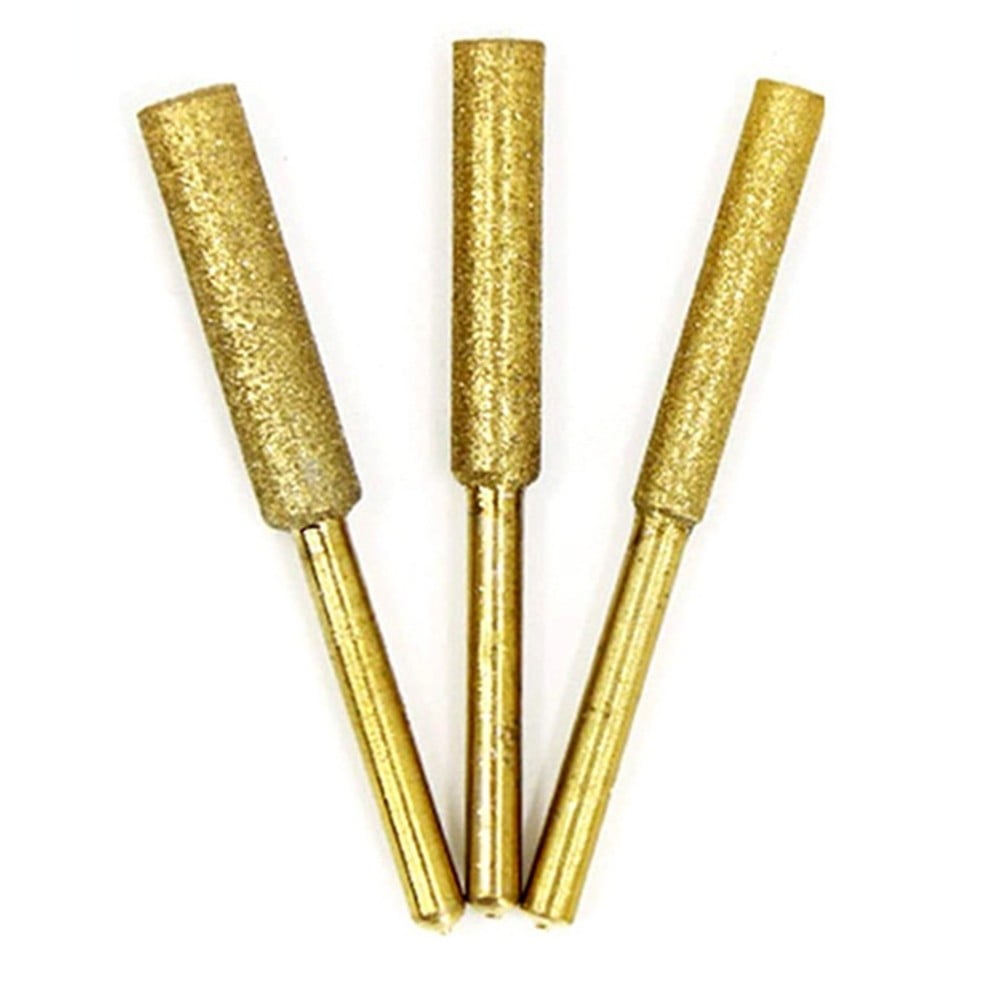 12Pcs Diamond Chainsaw Sharpener, High Hardness Titanium Plated Burr Grinding