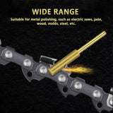 12Pcs Diamond Chainsaw Sharpener, High Hardness Titanium Plated Burr Grinding - Rear View