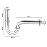 Stainless Steel 1/4' X 32Mm Waste Drain Valve Siphon Syphon for Faucet Sink