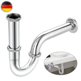 Stainless Steel 1/4' X 32Mm Waste Drain Valve Siphon Syphon for Faucet Sink