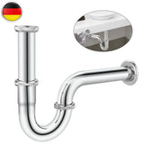Stainless Steel 1/4' X 32Mm Waste Drain Valve Siphon Syphon for Faucet Sink