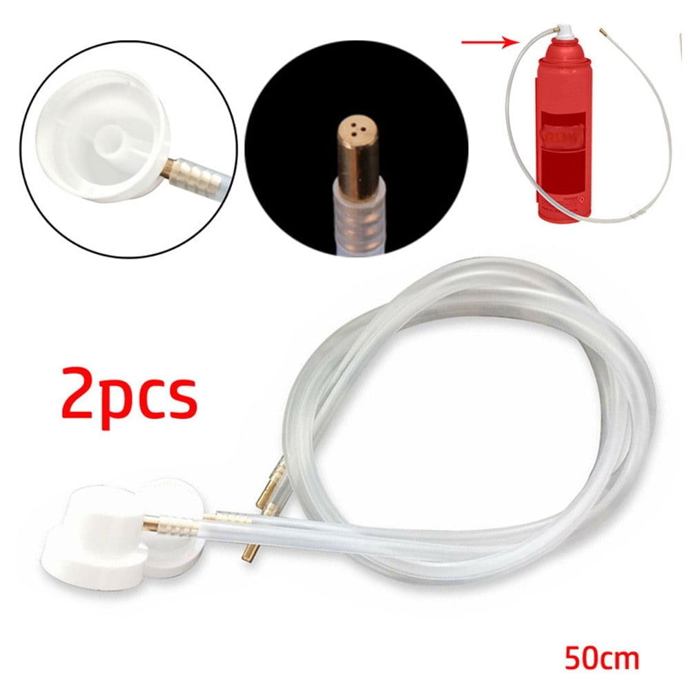2Pcs Fluid Film Nozzle Extension Hose for Aerosol Cans Spray 50Cm