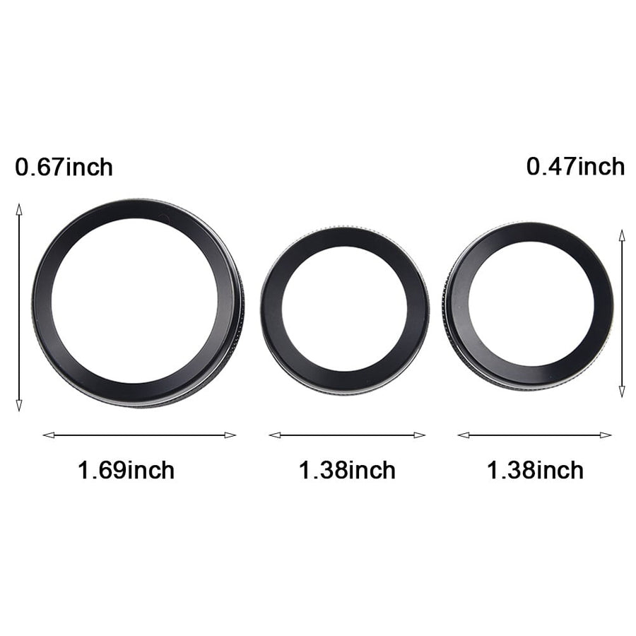 For Grand for Cherokee 2014-21 Black Aluminum Climate Volume Turn Knob Ring