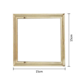 DIY Solid Wood Canvas Frame Kit for Paint by Number&Oil Painting& Painting by Number Wooden Art Frames,Wood Frame For Oil Painting Nature DIY Frame Picture Inner Picture Frame 15*15 - Top-Down View