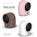 Space heater,Portable Quiet Desk Heater,Energy-Saving Bathroom Heater,Tipping and Overheating Protection,Fast Heating Small Space Warmer ABS PPS Energy Saving Indoor Decor for Desk White - Front View