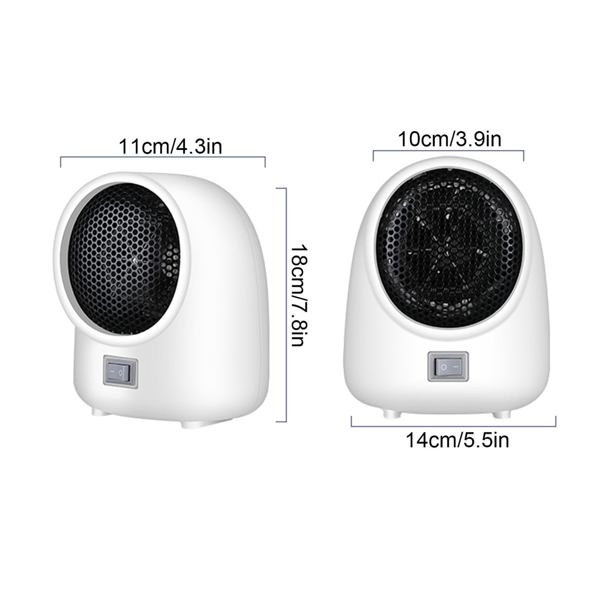 Space heater,Portable Quiet Desk Heater,Energy-Saving Bathroom Heater,Tipping and Overheating Protection,Fast Heating Small Space Warmer ABS PPS Energy Saving Indoor Decor for Desk White