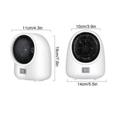 Space heater,Portable Quiet Desk Heater,Energy-Saving Bathroom Heater,Tipping and Overheating Protection,Fast Heating Small Space Warmer ABS PPS Energy Saving Indoor Decor for Desk White - Top-Down View