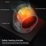 Space heater,Portable Quiet Desk Heater,Energy-Saving Bathroom Heater,Tipping and Overheating Protection,Fast Heating Small Space Warmer ABS PPS Energy Saving Indoor Decor for Desk White - Rear View