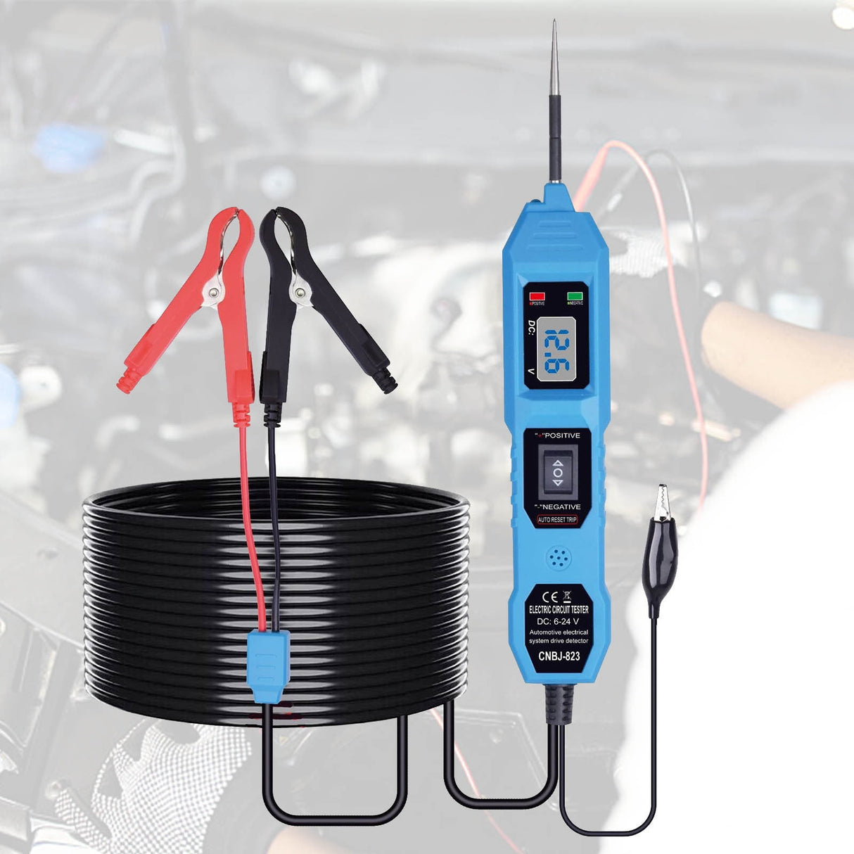2025 New Car Electric Circuit Tester, Automotive Electrical System Tester, Power Circuit Probe Tester, DC Test Light Automotive Short Circuit Finder with LED Light