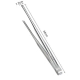 Stainless Steel Slim Tongs 2PCS, Japanese Barbecue Tweezers, Lightweight Yakiniku Tongs, Korean Grill Tong, Upscale Sushi Tong, Small Kitchen Tong,304 Stainless Steel Meat Clip Steak Clip 14in