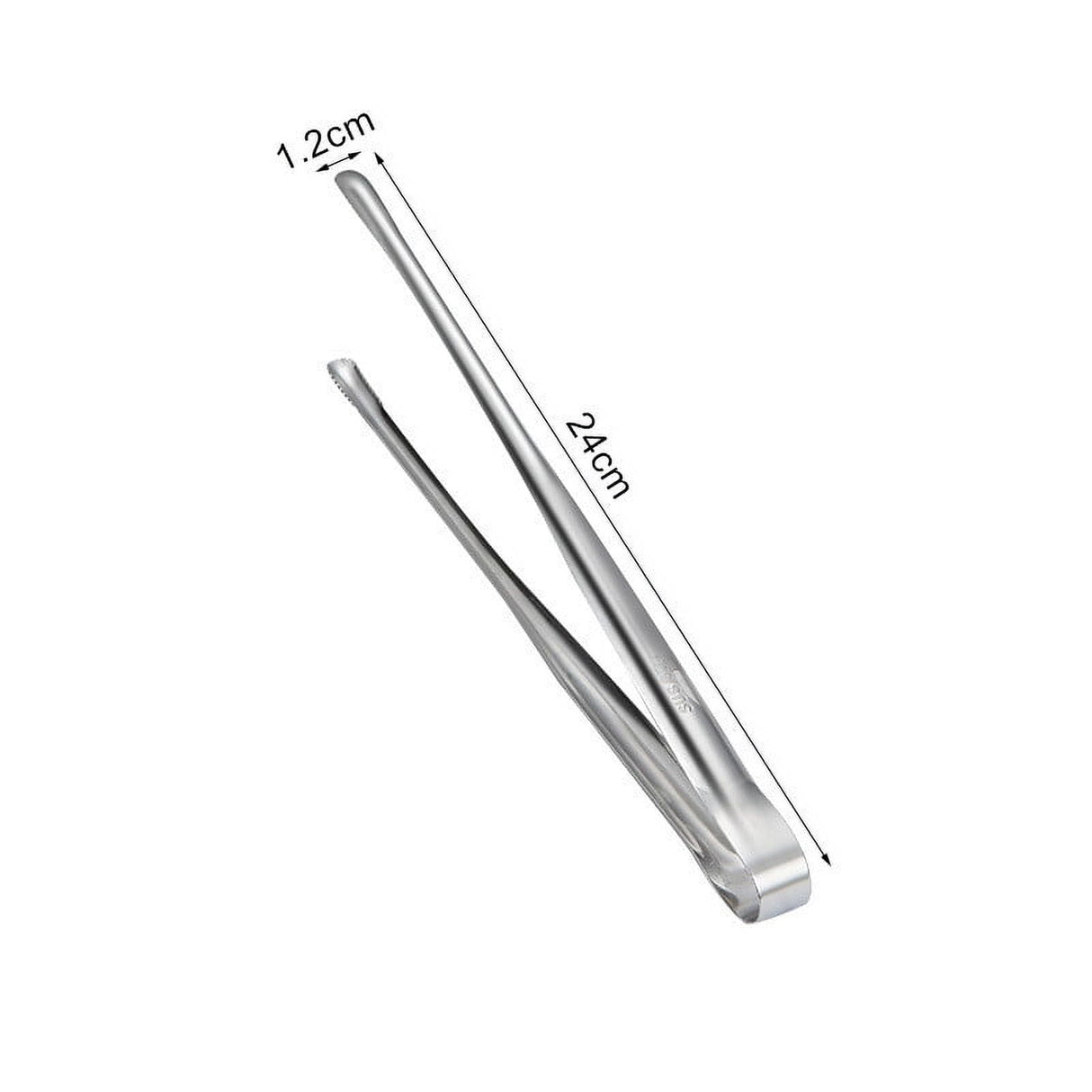 Stainless Steel Slim Tongs 2PCS, Japanese Barbecue Tweezers, Lightweight Yakiniku Tongs, Korean Grill Tong, Upscale Sushi Tong, Small Kitchen Tong,304 Stainless Steel Meat Clip Steak Clip Silver