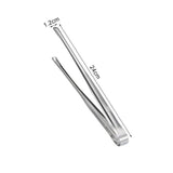 Stainless Steel Slim Tongs 2PCS, Japanese Barbecue Tweezers, Lightweight Yakiniku Tongs, Korean Grill Tong, Upscale Sushi Tong, Small Kitchen Tong,304 Stainless Steel Meat Clip Steak Clip Silver