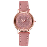 Platinum Watches Jewelry Dress Watches Rose Gold Roman Numerals Wrist Watch Bracelet,Minimalist Fashion Wrist Watch Analog Date with Leather Strap,Quartz Watch Stainless Steel Dial Casual Rose Gold