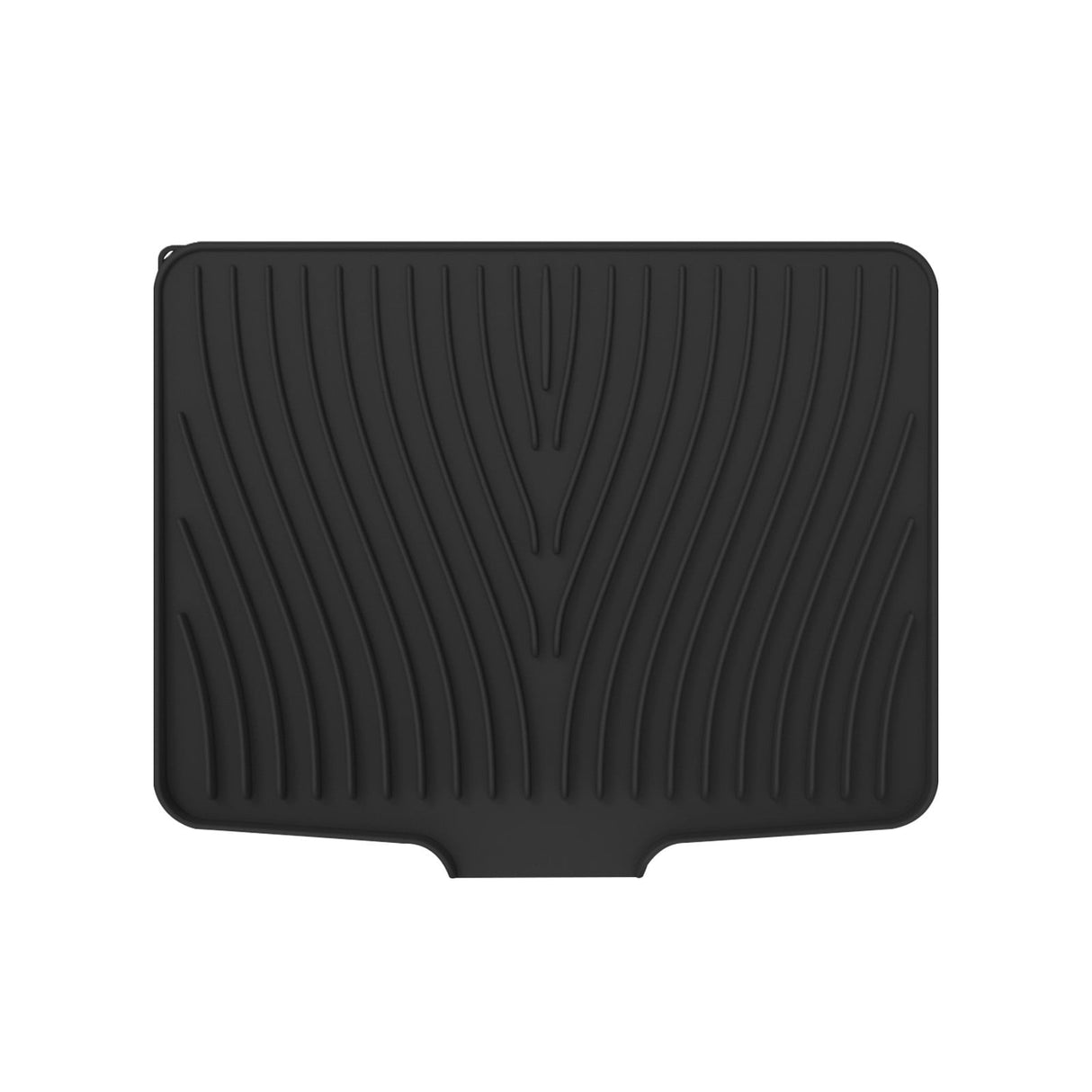40x33 Inch Extra Large Kitchen Countertop Draining Silicone Tray - No Punching, Waterproof Drying Pad for Dishes,Water Diverting, Anti-Accumulating, Multifunctional Counter Protector for Kitchen Use Black