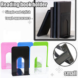 Metal Non-Slip Bookends - Heavy Duty Bookend Brackets with Anti-Slip Foam for Office and Home, T-Shaped Design for Stability, 310mm Size black