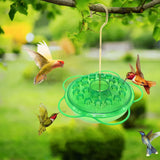 Hummingbird Feeder, Ant and Bee Proof, Feeders for Outdoors Hanging, Easy to Clean and Refill, Hanging Flower Shaped Hooked Hummingbird Feeder Flower Shaped Bird Feeder Red - Top-Down View