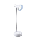 LED Desk Lamp with USB Charging Port, Auto Dimming Task Lamp, Flexible Gooseneck Table Light for Dorm Bedside, Adapter Include, White, Desk Lamp with Flexible Gooseneck Hose Neck White - Front View