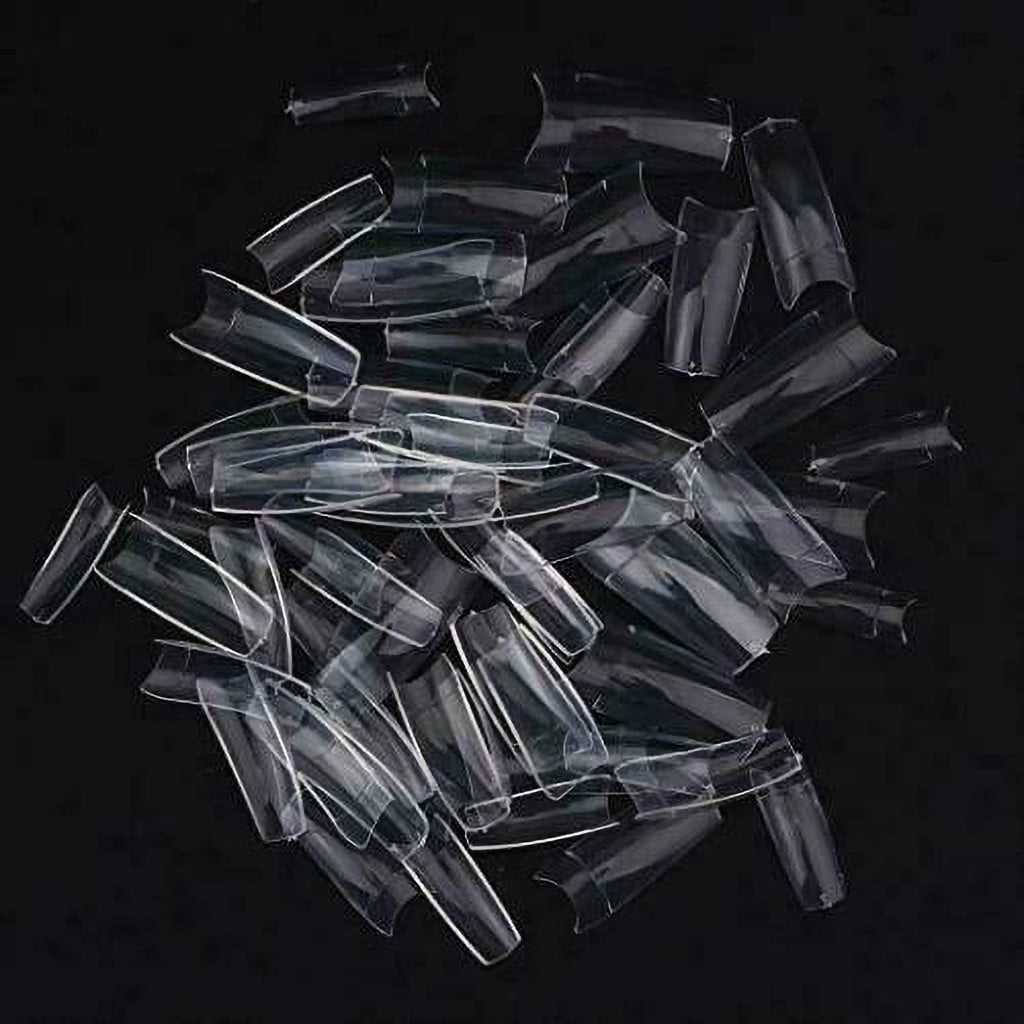 500PCS Half Cover False Nails Tips - Acrylic Nail Tips, Lady French Style Acrylic Artificial Tip Manicure with Box for Nail Tips Art Salons and Home DIY, Artificial False Nails Tips With Box