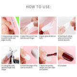 500PCS Half Cover False Nails Tips - Acrylic Nail Tips, Lady French Style Acrylic Artificial Tip Manicure with Box for Nail Tips Art Salons and Home DIY, Artificial False Nails Tips With Box