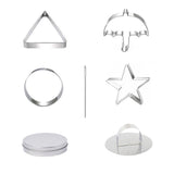 Sugar Candy Making Tools, Challenge Cookies Game Kit with Stainless Steel Cutters for Baking & Cooking, Fun Dalgona Kit for playsers - Front View