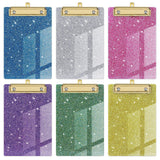 Acrylic Clipboards, Fashion Glitter Clip Board with Low Profile Gold Clip, Designed for Classroom School and Office Use, A4 Letter, 5.91x3.94x0.39 5.91" x 3.94" x 0.39" BU3