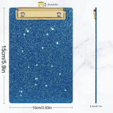 Acrylic Clipboards, Fashion Glitter Clip Board with Low Profile Gold Clip, Designed for Classroom School and Office Use, A4 Letter, 5.91x3.94x0.39 5.91" x 3.94" x 0.39" Green