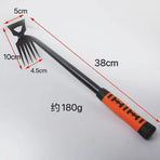 Weed Puller Tool, Weeding Artifact Uprooting Weeding Tool Weed Remover Tool 4 Teeth Manganese Steel Weed Pulling Tool, Weeder Tool Dual Purpose Manual Weeders Tool for Garden (19.7inch) A