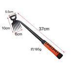 Weed Puller Tool, Weeding Artifact Uprooting Weeding Tool Weed Remover Tool 4 Teeth Manganese Steel Weed Pulling Tool, Weeder Tool Dual Purpose Manual Weeders Tool for Garden (19.7inch) B