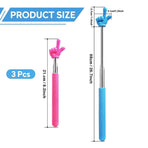 Retractable Teacher Pointer Sticks, 5 Colors Hand Pointer Stick, Student Finger Pointing Sticks, Extendable School Supplies for Reading, Classroom One Size Yellow