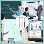 Retractable Teacher Pointer Sticks, 5 Colors Hand Pointer Stick, Student Finger Pointing Sticks, Extendable School Supplies for Reading, Classroom One Size Yellow