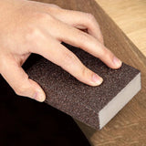 Sanding Sponge, Three Kinds of Grits 60/100/180, Washable and Reusable Handmade Sandpaper Block, Drywall Sandpaper Blocks for Wooden Drywall Sheetrock and Metal Glazing, 2.75x3.93x1.02 2.75" x 3.93" x 1.02" C