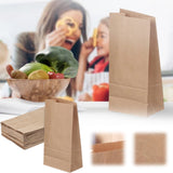 Brown Paper Lunch Bags,Extra Small Brown Kraft Paper Bags ,Wedding & Party Favors, Lunch & Grocery Bags - 50 per Pack 3.54" x 2.16" x 7.08" Khaki