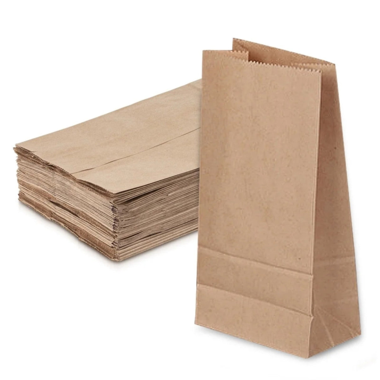 Brown Paper Lunch Bags,Extra Small Brown Kraft Paper Bags ,Wedding & Party Favors, Lunch & Grocery Bags - 50 per Pack 3.54" x 2.16" x 7.08" Khaki