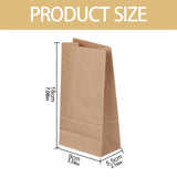Brown Paper Lunch Bags,Extra Small Brown Kraft Paper Bags ,Wedding & Party Favors, Lunch & Grocery Bags - 50 per Pack 3.54" x 2.16" x 7.08" Khaki