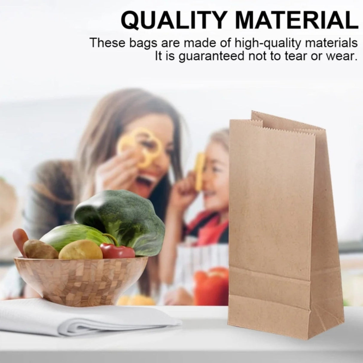 Brown Paper Lunch Bags,Extra Small Brown Kraft Paper Bags ,Wedding & Party Favors, Lunch & Grocery Bags - 50 per Pack 3.54" x 2.16" x 7.08" Khaki