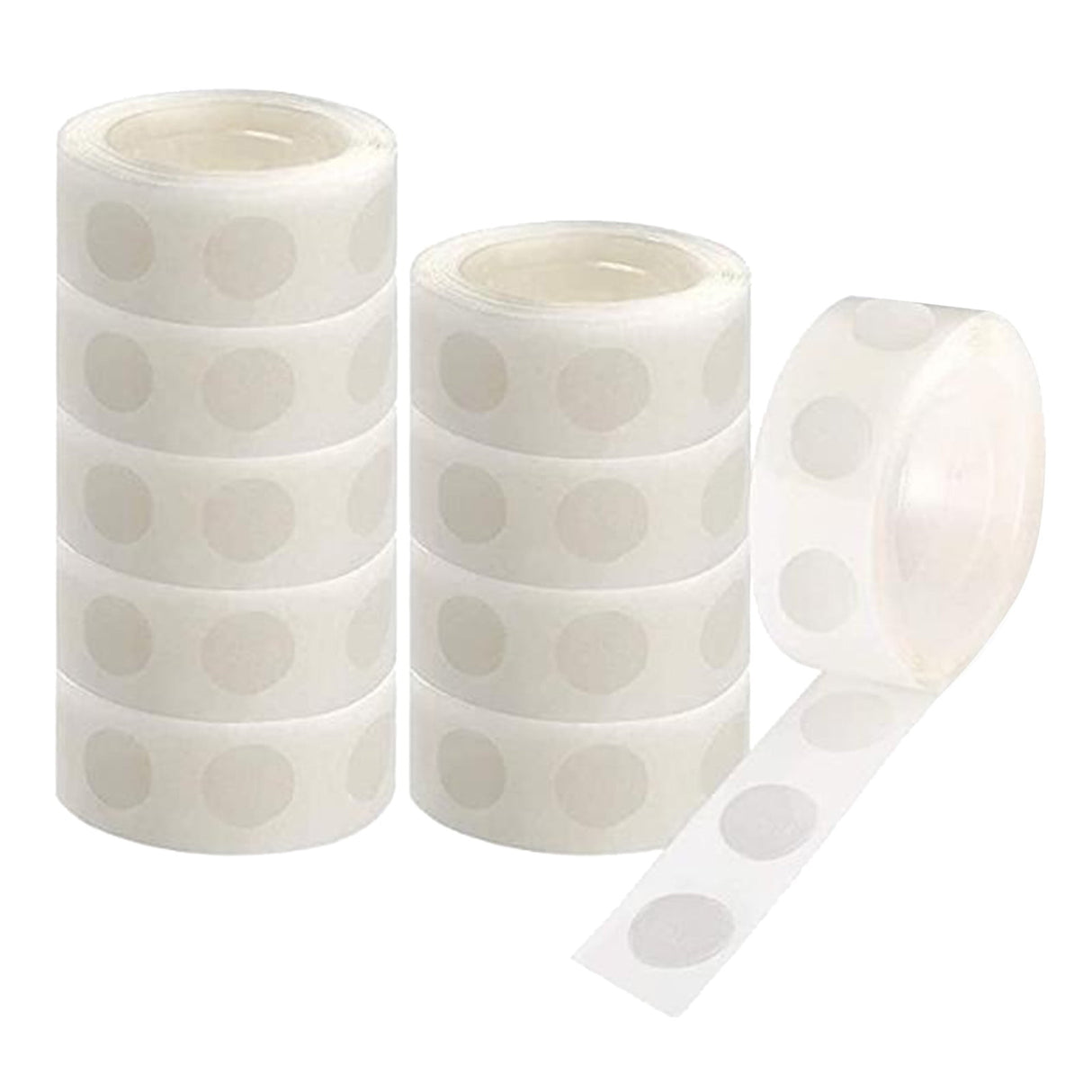 Glue Point, 1000 Pcs Clear Balloon Glue, Removable Adhesive Dots, Double Sided Dots of Glue Tape for Balloons, Craft Glue Points Dots Sticky Dots or Wedding Decoration, 10 Roll, 2Inches 2" White*10 Roll