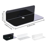 Acrylic Floating Shelves, 9 Inch Acrylic Wall Mounted Hanging Shelf Bookshelf for Bedroom, Gaming Room, Living Room, Bathroom, Office, 3.5x9.0x2.4 3.5" x 9.0" x 2.4" Clear