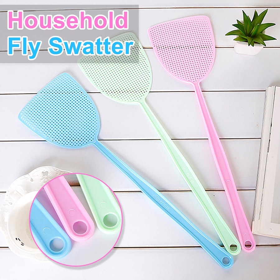 Flexible Fly Swatter, Strong Manual Swat for Pest Control,Long Handles for Indoor and Outdoor, Racket for Bug,Mosquito, Bee, Spiders, Flies 3PCS blue, green